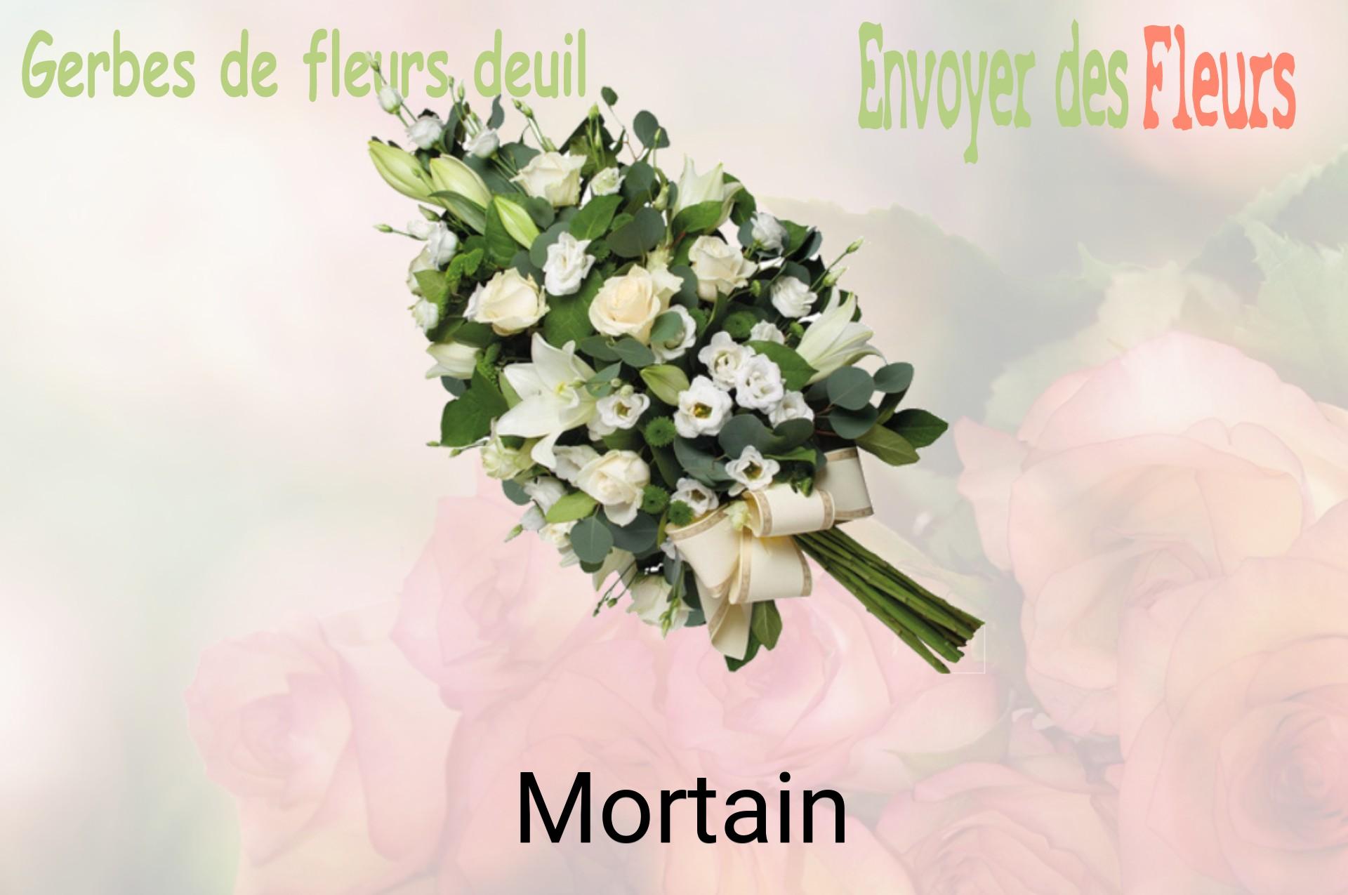 Gerbe de fleurs de deuil livrée à Mortain